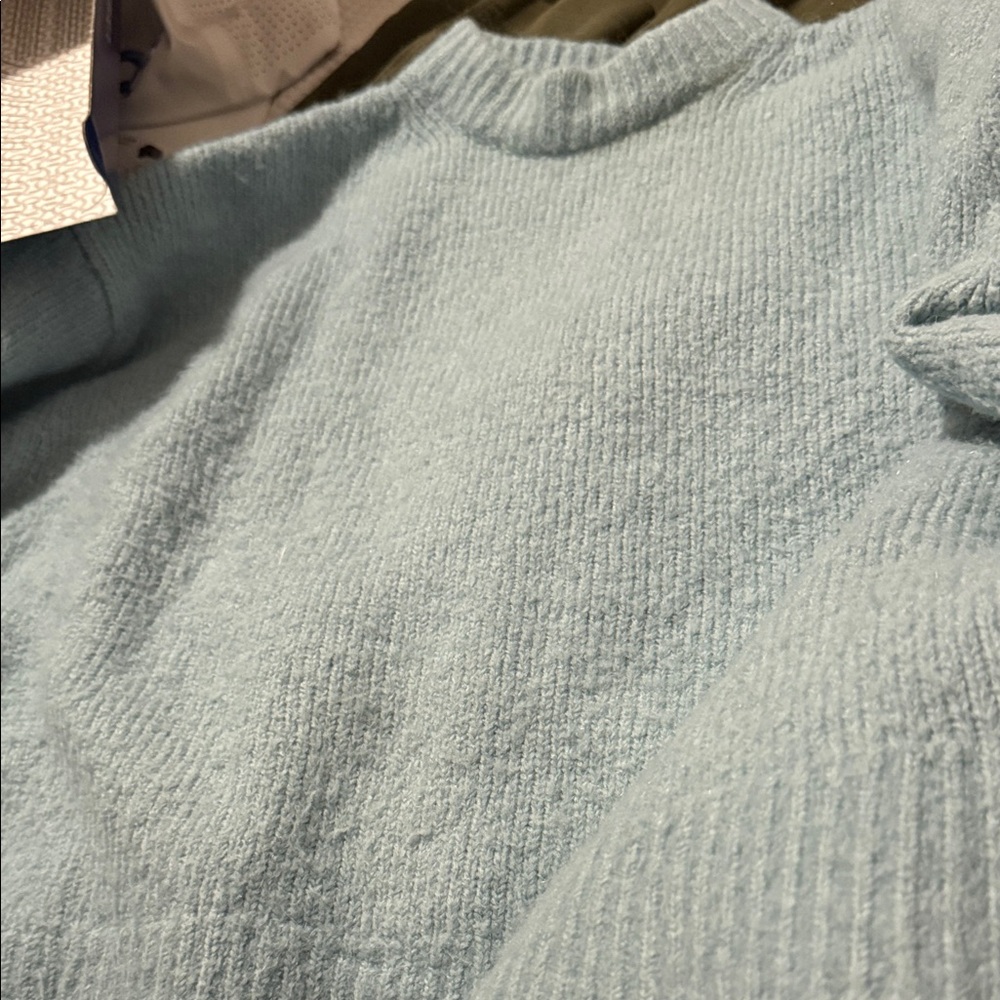 Zara Soft Blue Crew Neck Sweater